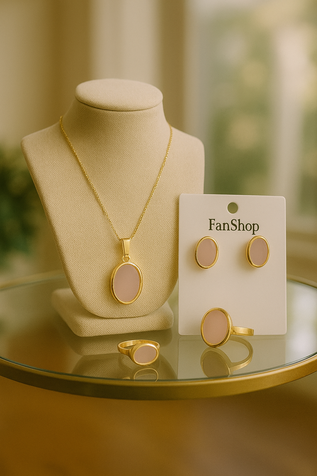 FamShop Jewelry Set – Necklace, Earrings & Ring