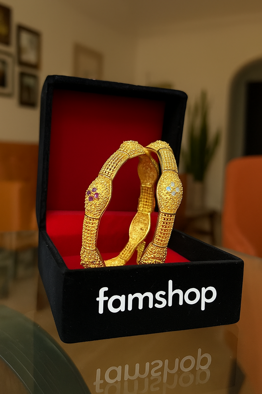 Royal Embellished Artificial Bangles – Floral Design